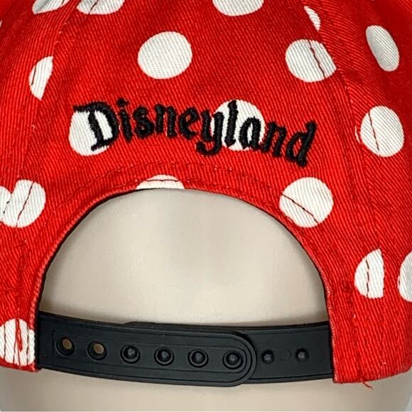 Disney Parks Youth Minnie Mouse Ears With Bow Hat Black Red White Polka Dot - Picture 7 of 10